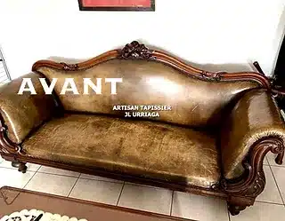 nos réalisations avant avoir restauré des meubles par nos artisans Urriaga rénovation repigmentation cuir à Nice